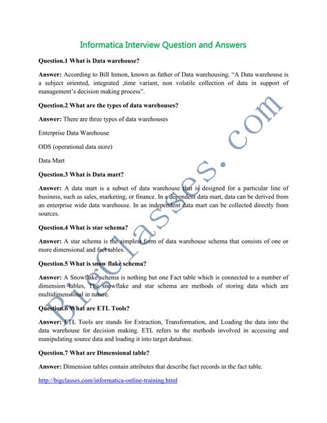Informatica Interview Questions For 3 Years Experience