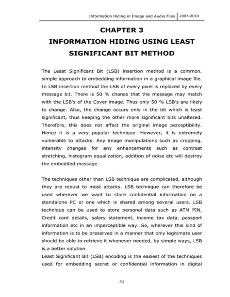 Information Hiding Using Least Significant Bit Steganography