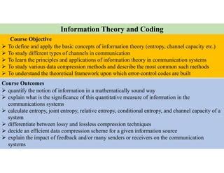 information theory and coding objective question