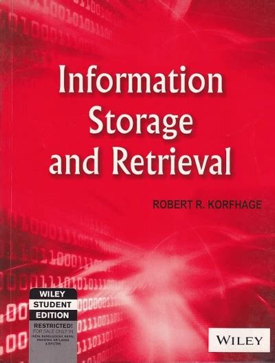 Download Information Storage And Retrieval Wiley Computer Publishing 