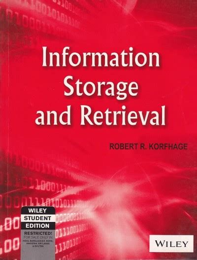 Read Online Information Storage And Retrieval Wiley Computer Publishing 