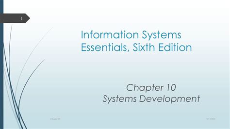 Read Online Information Systems Essentials 6Th Edition 