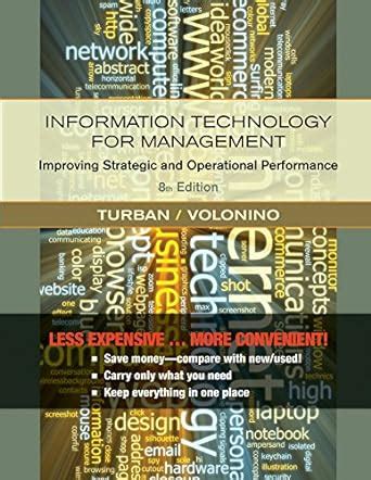 Read Online Information Technology For Management Improving Strategic And Operational Performance 8Th Edition 