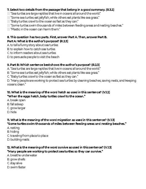 Informational Source Comprehension Practice Test