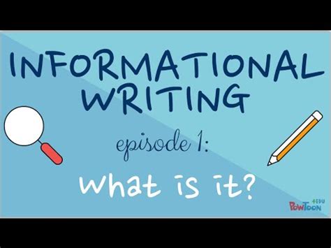 Informational Writing For Kids Episode 1 What Is Informational Writing - Informational Writing