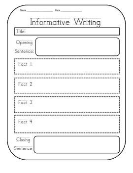 Informational Writing Graphic Organizer For 3rd 5th Grade Informational Writing First Grade Graphic Organizer - Informational Writing First Grade Graphic Organizer