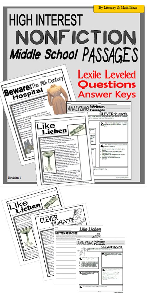 Read Informational Passages For Middle School 