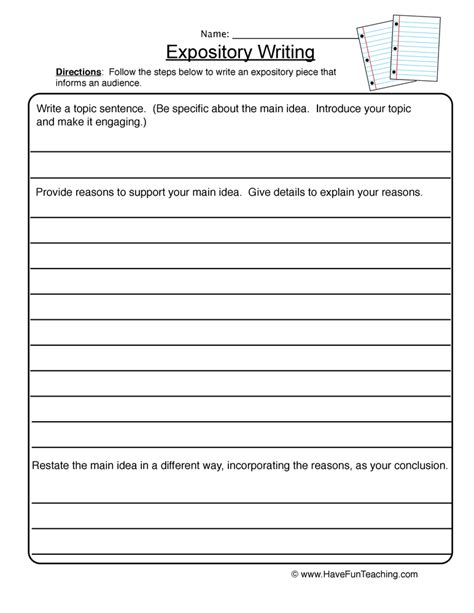 Informative And Expository Writing Prompts Worksheets Englishlinx Com Informative Writing Activities - Informative Writing Activities