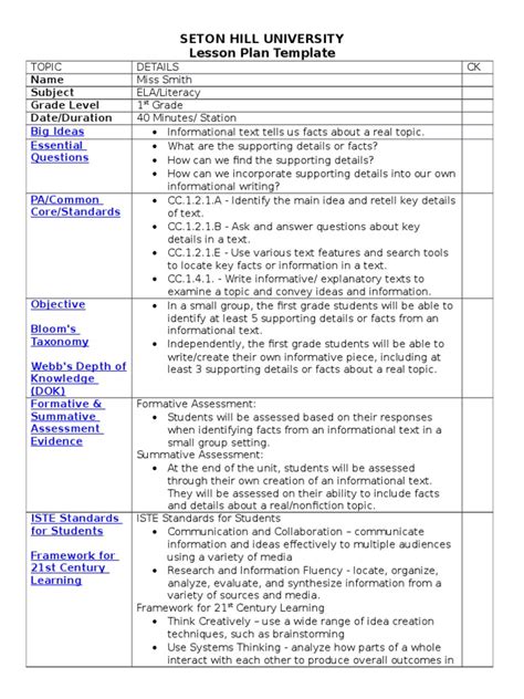 Informative Writing Lesson Plans Informational Writing Lesson Plans - Informational Writing Lesson Plans