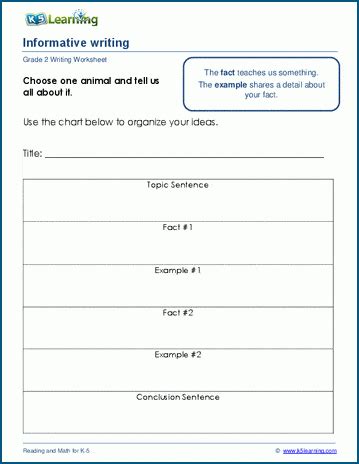 Informative Writing Worksheets K5 Learning Informative Writing Activities - Informative Writing Activities
