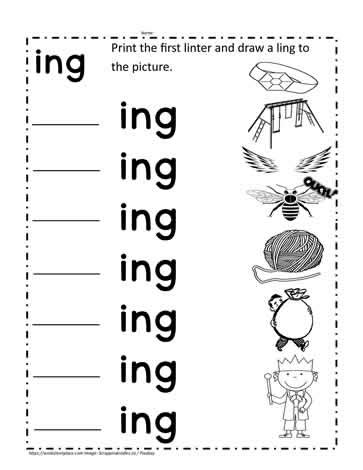 Ing Words Worksheet   20 Ing Word Family Worksheets - Ing Words Worksheet