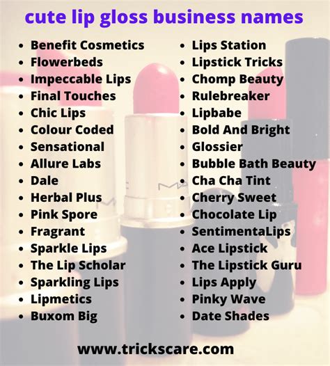 ingredients to make lip gloss for business name