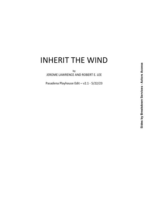 Read Online Inherit The Wind Text Pdf 