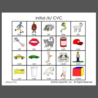 Initial K Cvc Words Lessonpix Cvc Words That Start With K - Cvc Words That Start With K