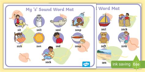 Initial S Sound Word Mat Twinkl Salt Teacher S Sound Words With Pictures - S Sound Words With Pictures