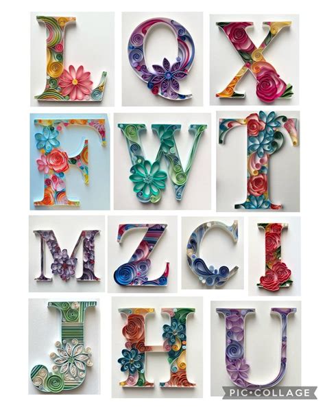 Initial Sample Quilling Patterns