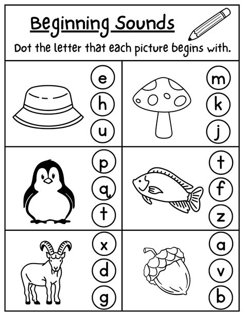 Initial Sounds Worksheets With Beginning Sounds Worksheets Initial Letter Sound Worksheet - Initial Letter Sound Worksheet