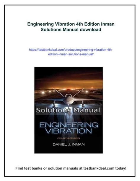 Full Download Inman Engineering Vibration 4Th Solution Manual Pdf 