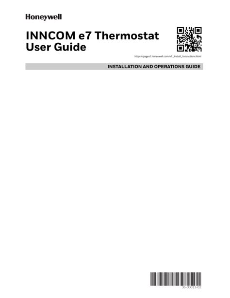 Inncom Thermostat Instructions