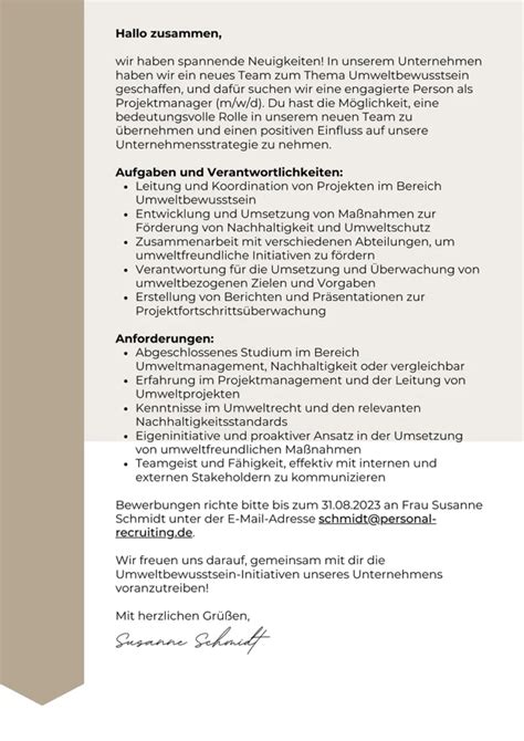 innerbetriebliche ausschreibung