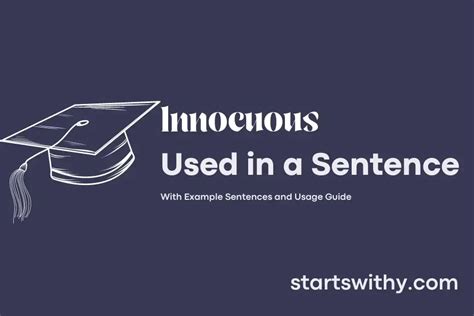 innocuous in a sentence - innocuous sentence