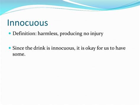 Innocuous Meaning