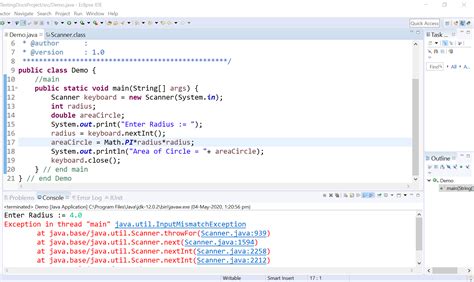 Inputmismatchexception Java