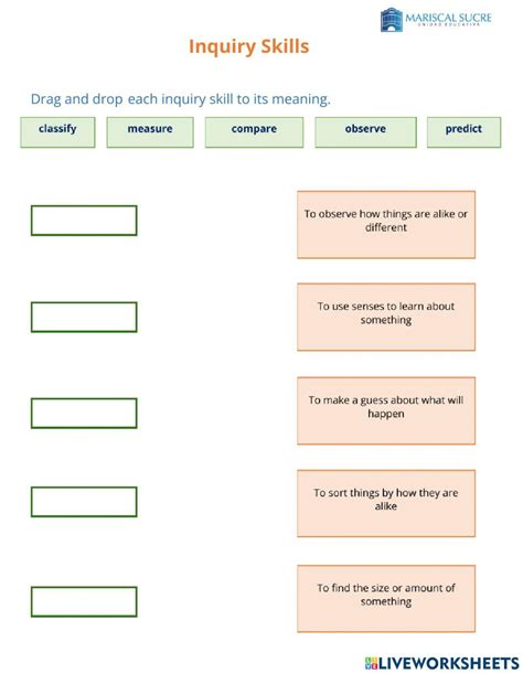 inquiry skills activity answer