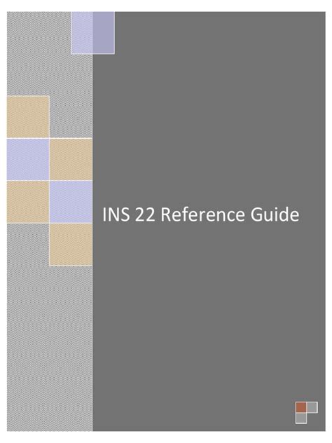 Ins 22 Course Guide 6th Edition