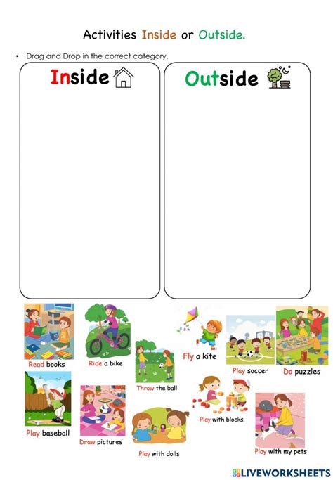 Inside And Outside Worksheets K5 Learning In And Out Concept For Kindergarten - In And Out Concept For Kindergarten