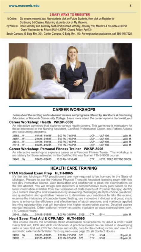 inside this schedule Community College