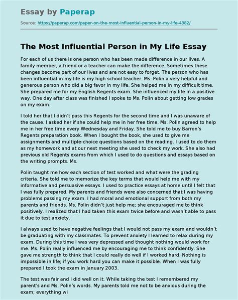 Download Inspirational Person Paper 