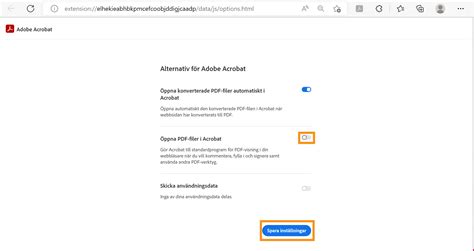 inställningar öppna pdf