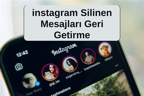 instagram silinen mesajları getirme