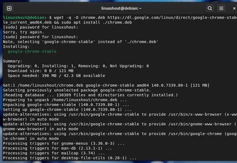 install chrome linux command line