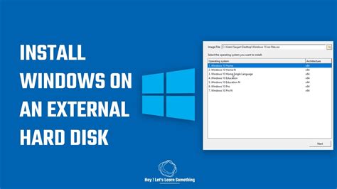 Install Operating From External Hard Drive
