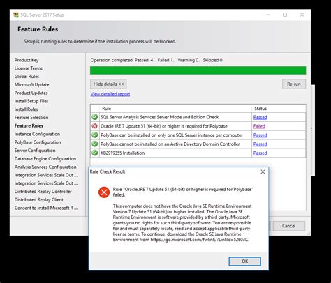 installation - Oracle JRE rule failure while installing SQL Server …