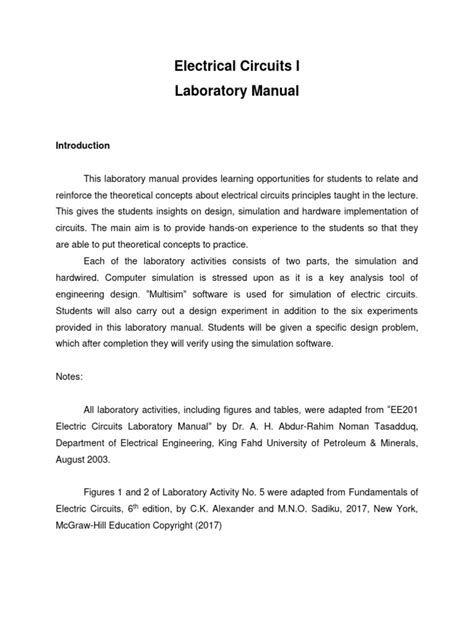Installation Electrical Laboratory Manual