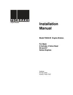 installation manual t680a b tec brake