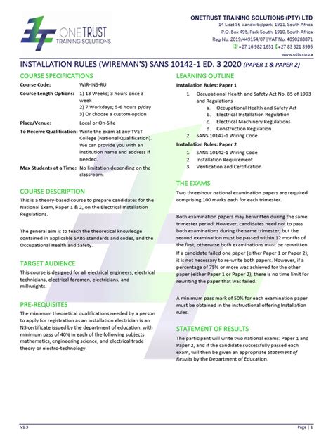 Installation Rules Paper 1 Pdf Download