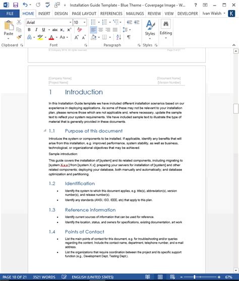 Read Installation Document Template 