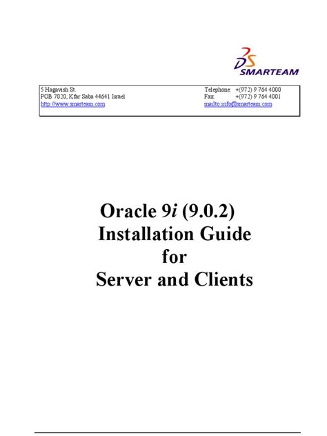 Read Online Installation Guide For Oracle 9I Database And Developer Suite 