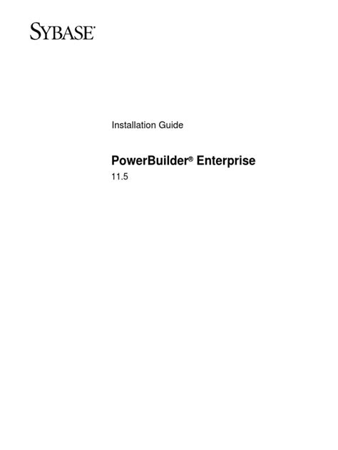 Read Installation Guide Powerbuilder 11 0 