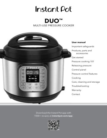 Instant Pot Manual