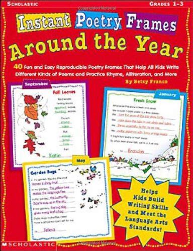 Read Instant Poetry Frames Around The Year 40 Fun And Easy Reproducible Poetry Frames That Help All Kids Write Different Kinds Of Poems And Practice Rhyme Alliteration And More 