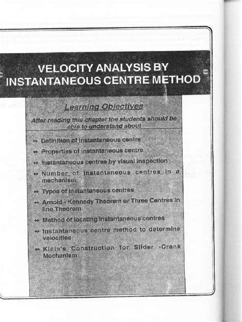 Full Download Instantaneous Centre Method Of Velocity Analysis Pdf 