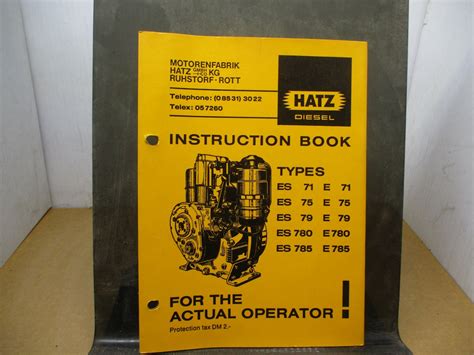 instruction hatz es 75 engine