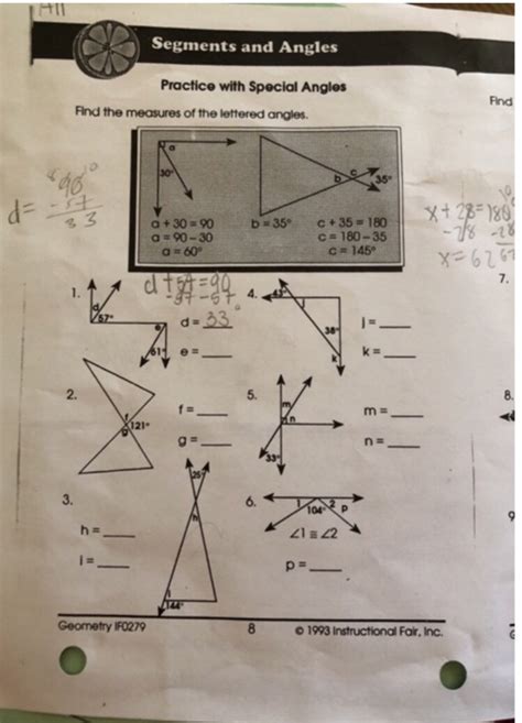 instructional fair geometry if8763 answer key