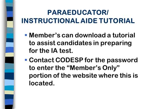 Read Instructional Aide Exam Tutorial 