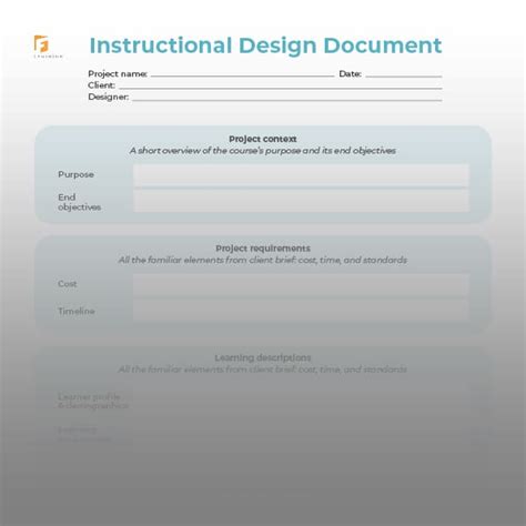 Full Download Instructional Design Template Document 